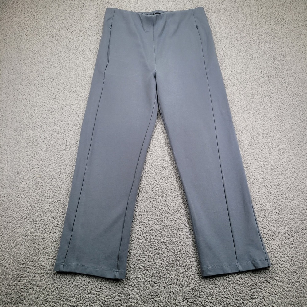 BETABRAND Pants Size LARGE Monroe Crop Straight Haze Blue Trouser 30x26